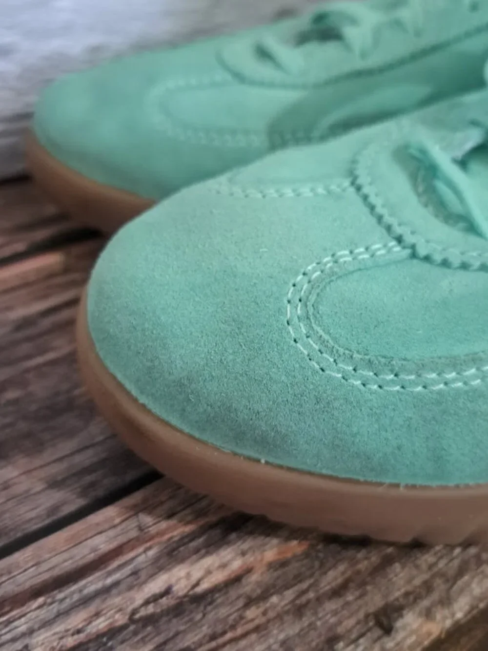 Converse Women's Run Star Trainers in light aqua spark/ jellyfish sz 7.5 suede - Picture 3 of 10